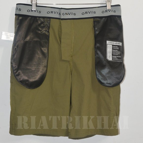 Men's Cargo Shorts Orvis IN gREEN - Picture 7 of 13